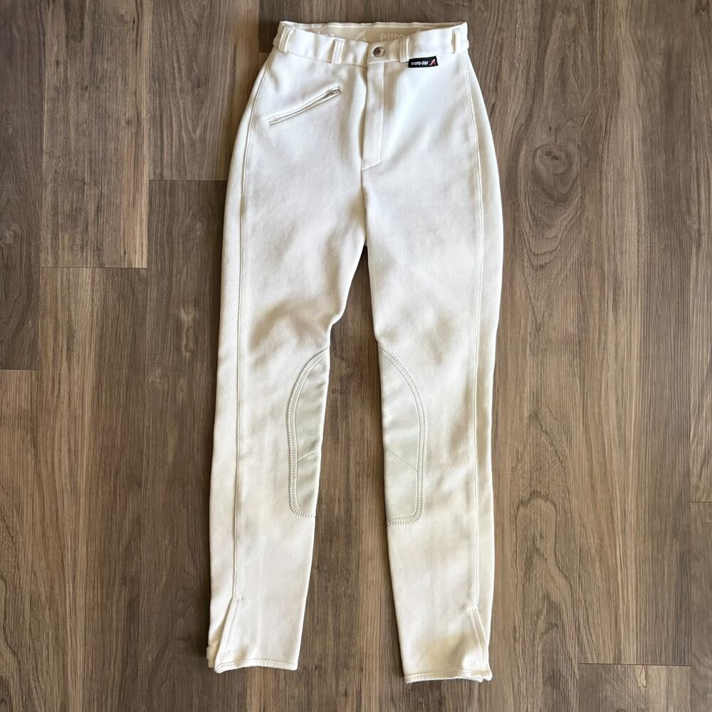 Euro Star Horse Riding Breeches White Equestrian Cornet Pants 26L 20W